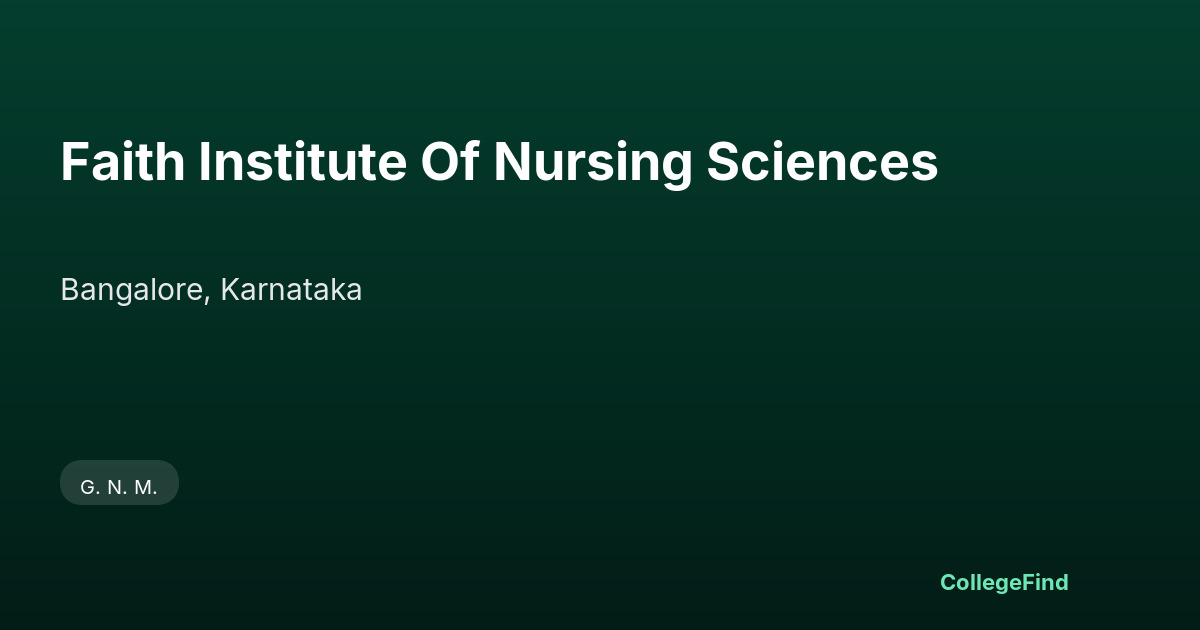 faith institute of nursing sciences