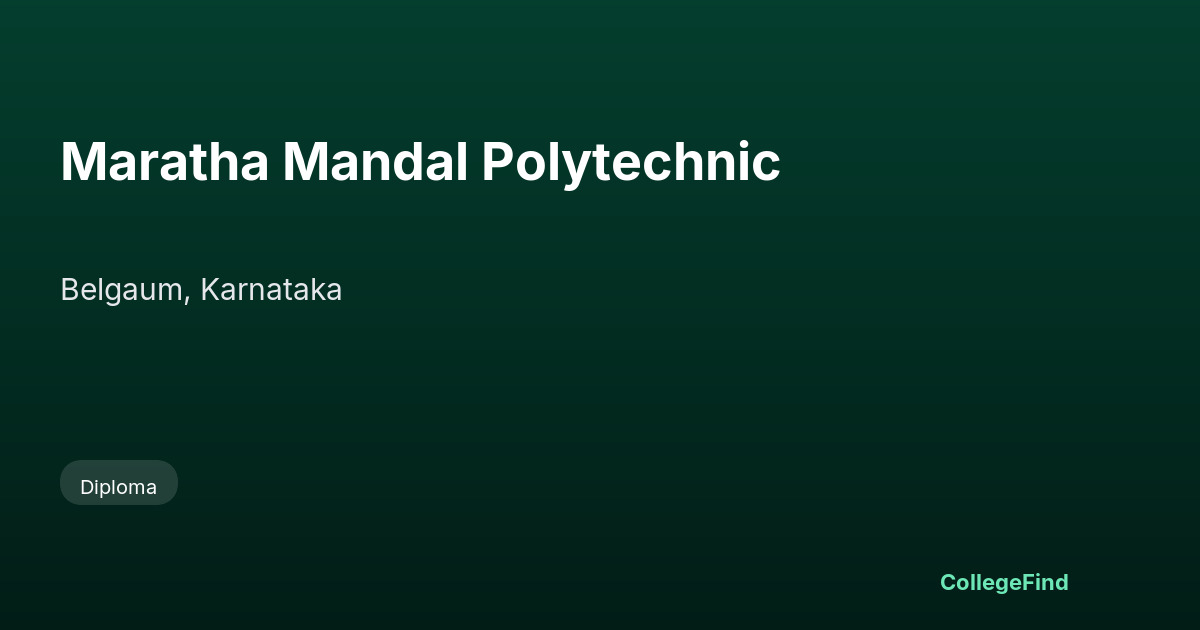 maratha mandal polytechnic