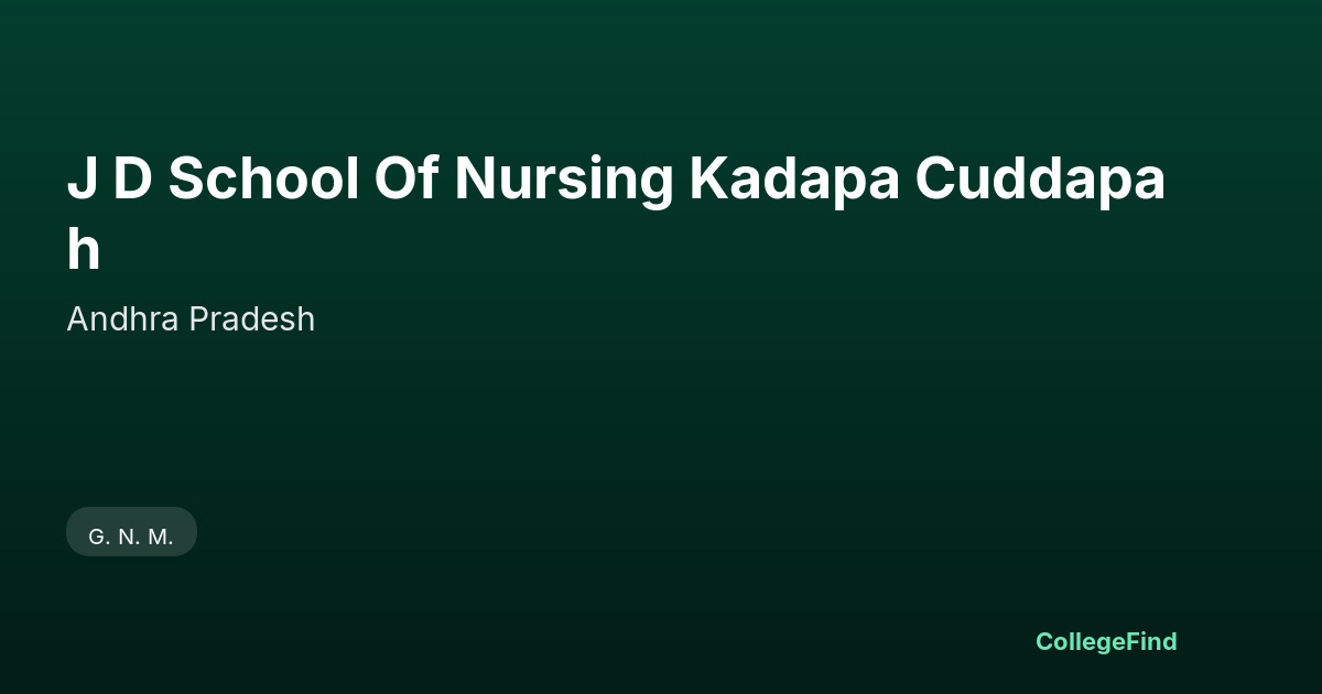 j d school of nursing kadapa cuddapah