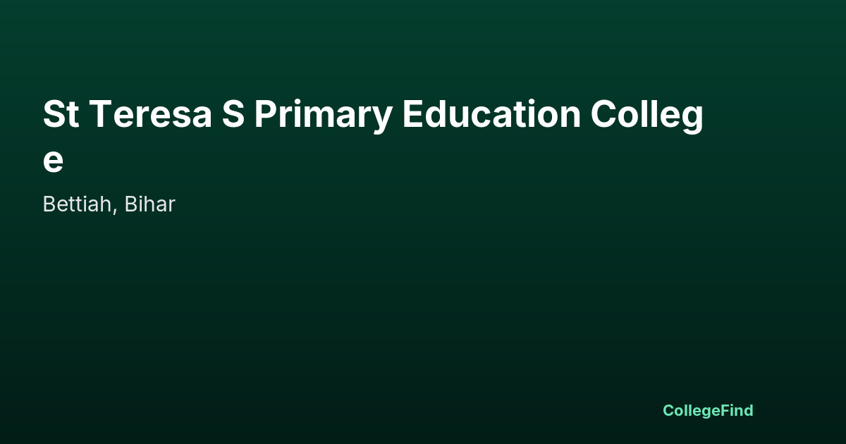 st teresa s primary education college