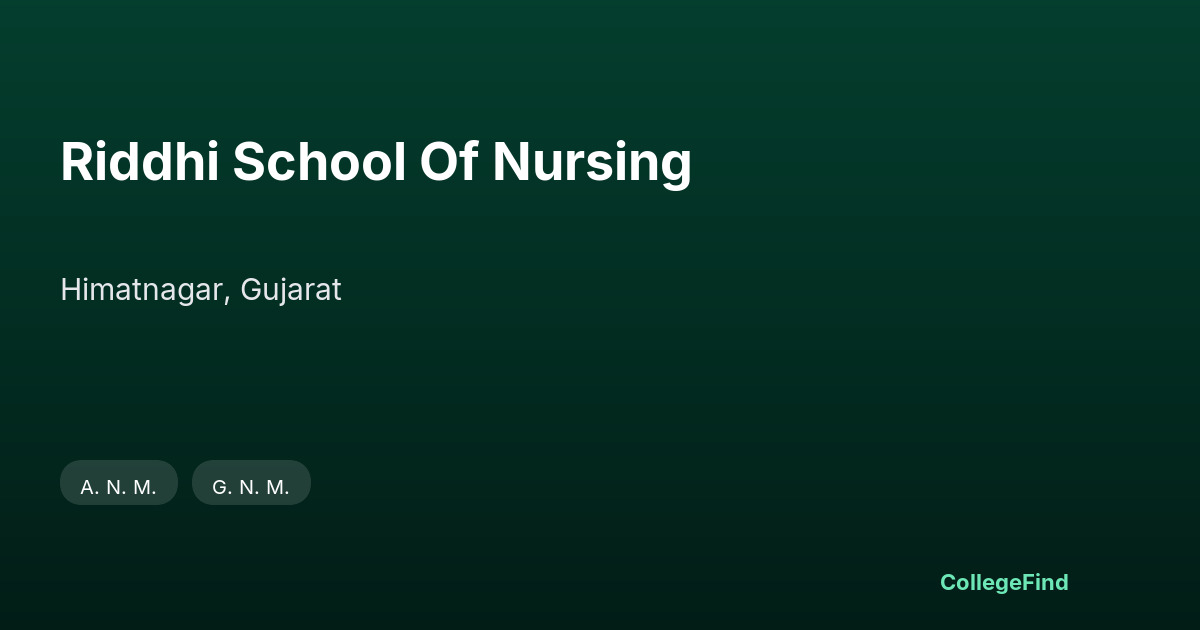 riddhi school of nursing