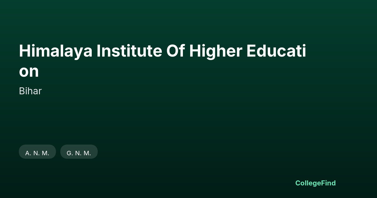 himalaya institute of higher education