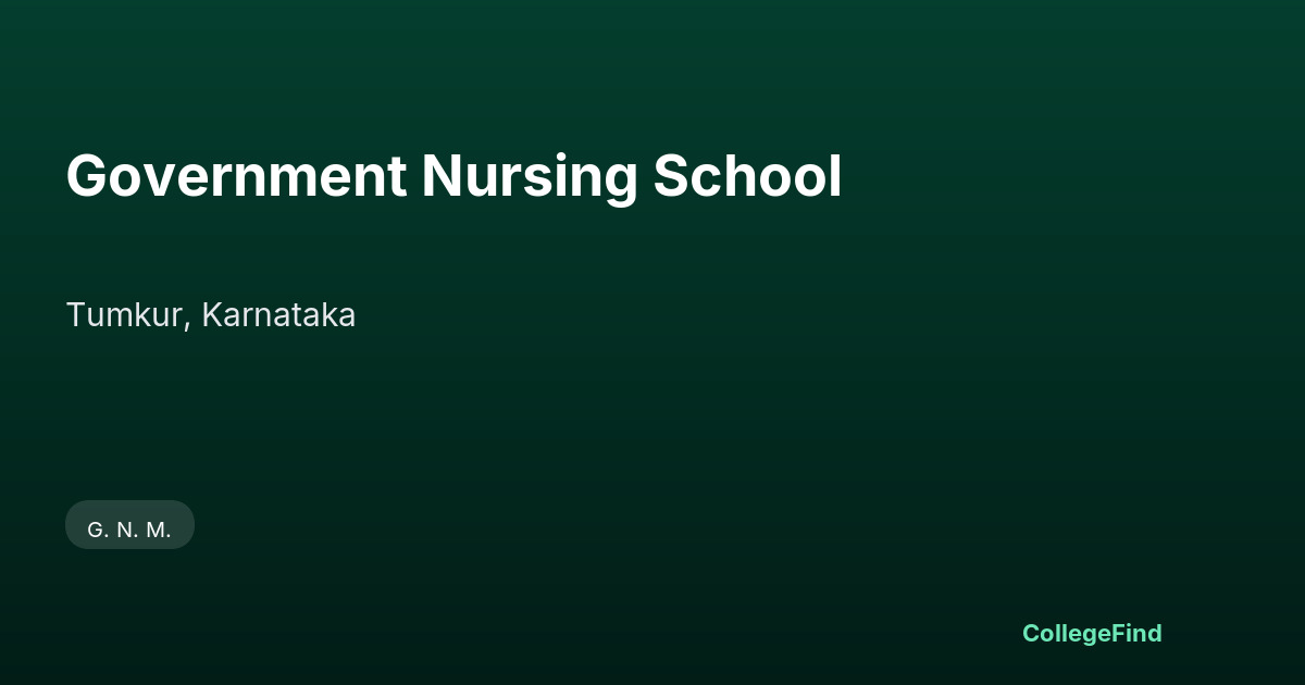 government nursing school