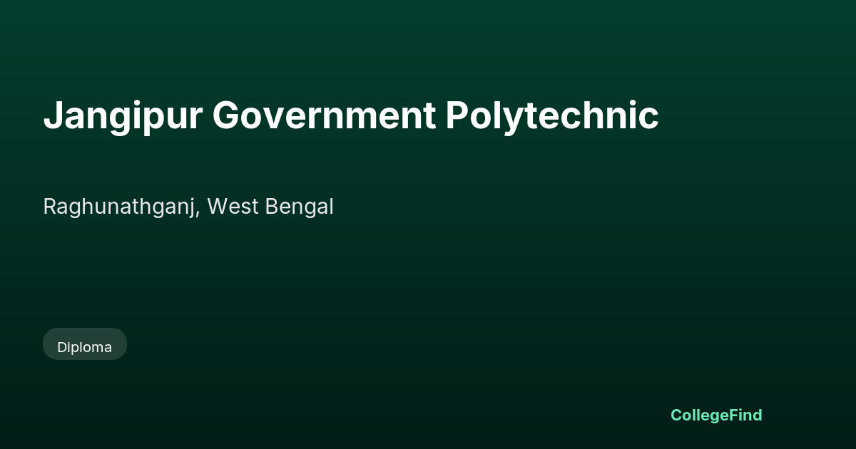 jangipur government polytechnic