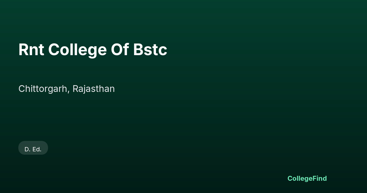 rnt college of bstc