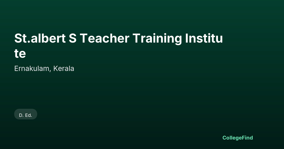 st.albert s teacher training institute