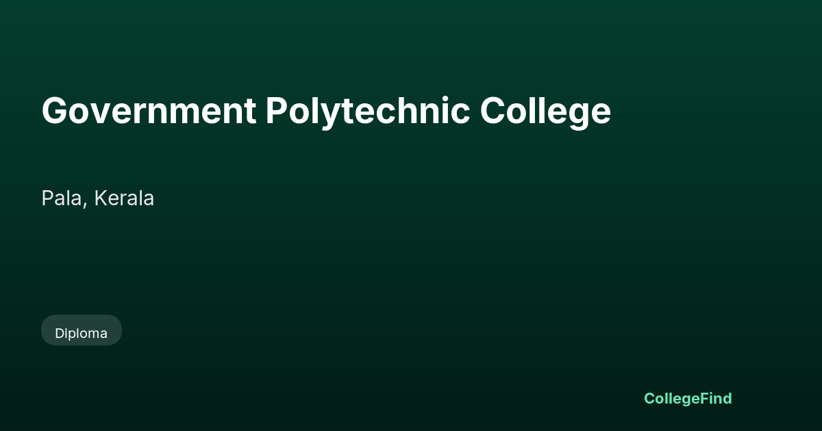 government polytechnic college