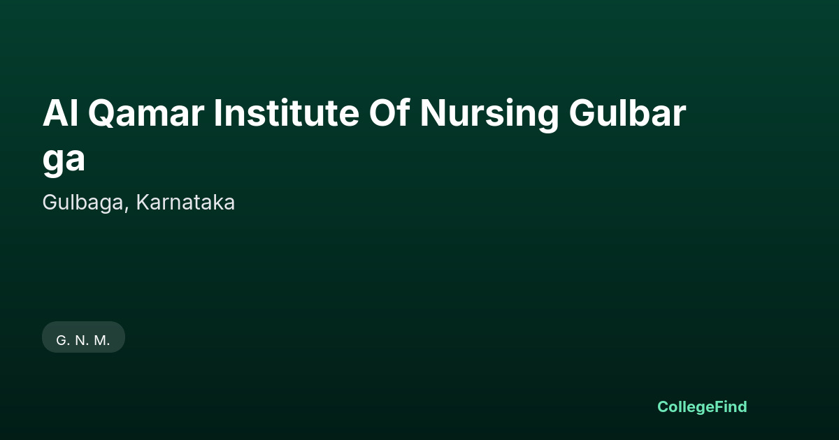 al qamar institute of nursing gulbarga
