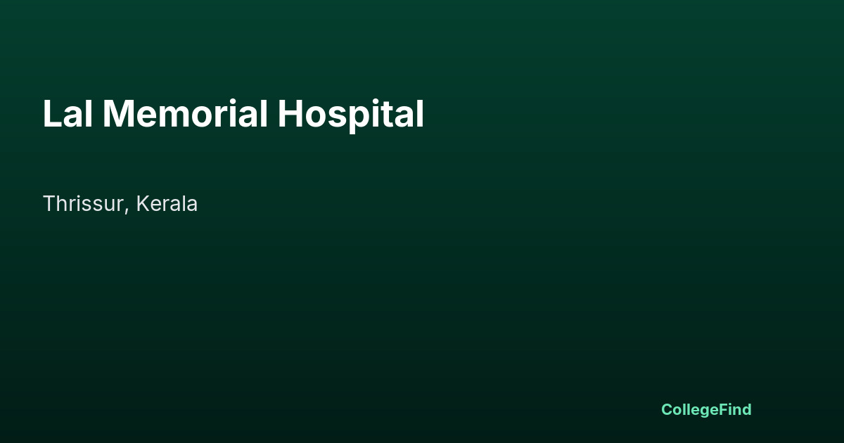 lal memorial hospital