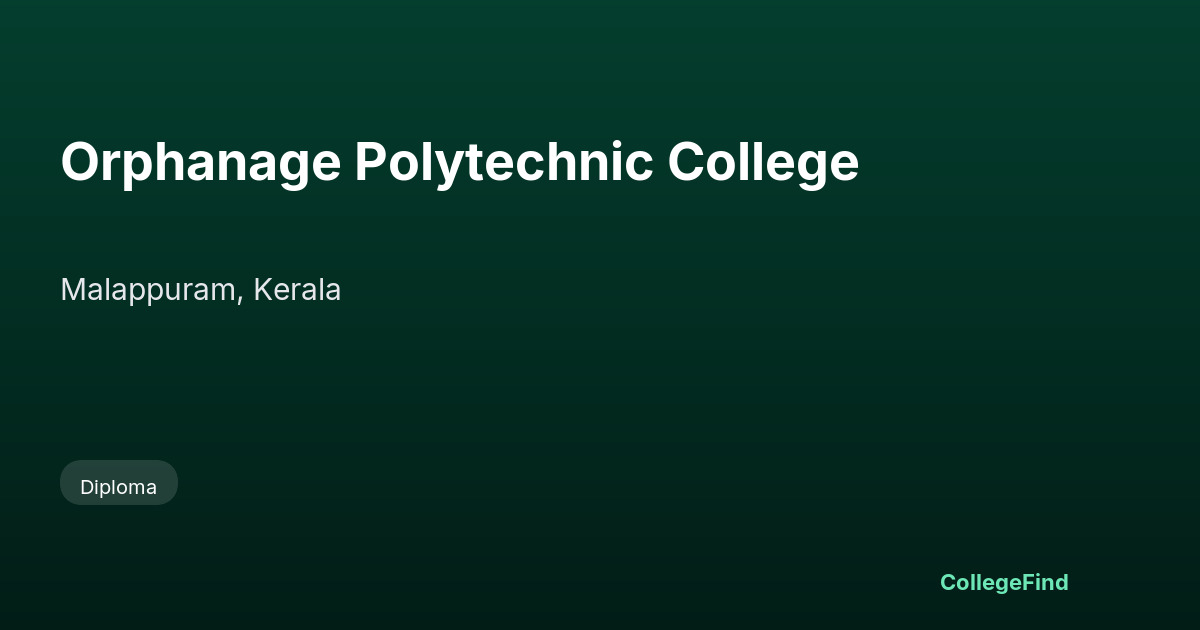 orphanage polytechnic college