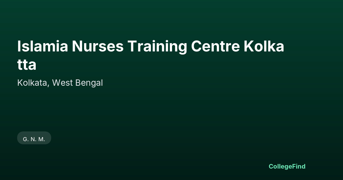 islamia nurses training centre kolkatta