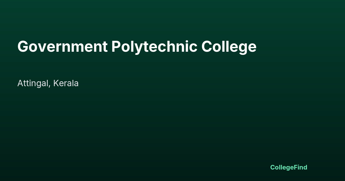 government polytechnic college