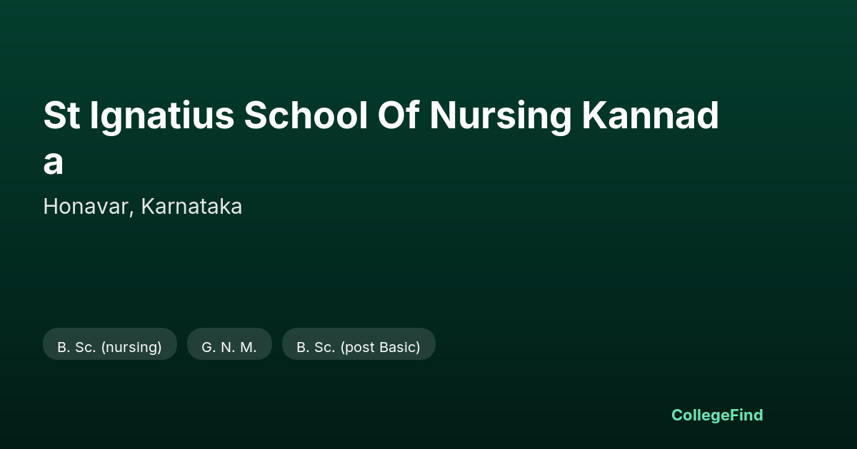 st ignatius school of nursing kannada