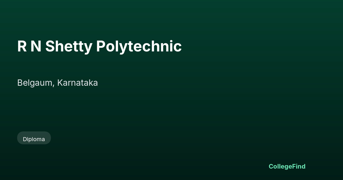 r n shetty polytechnic