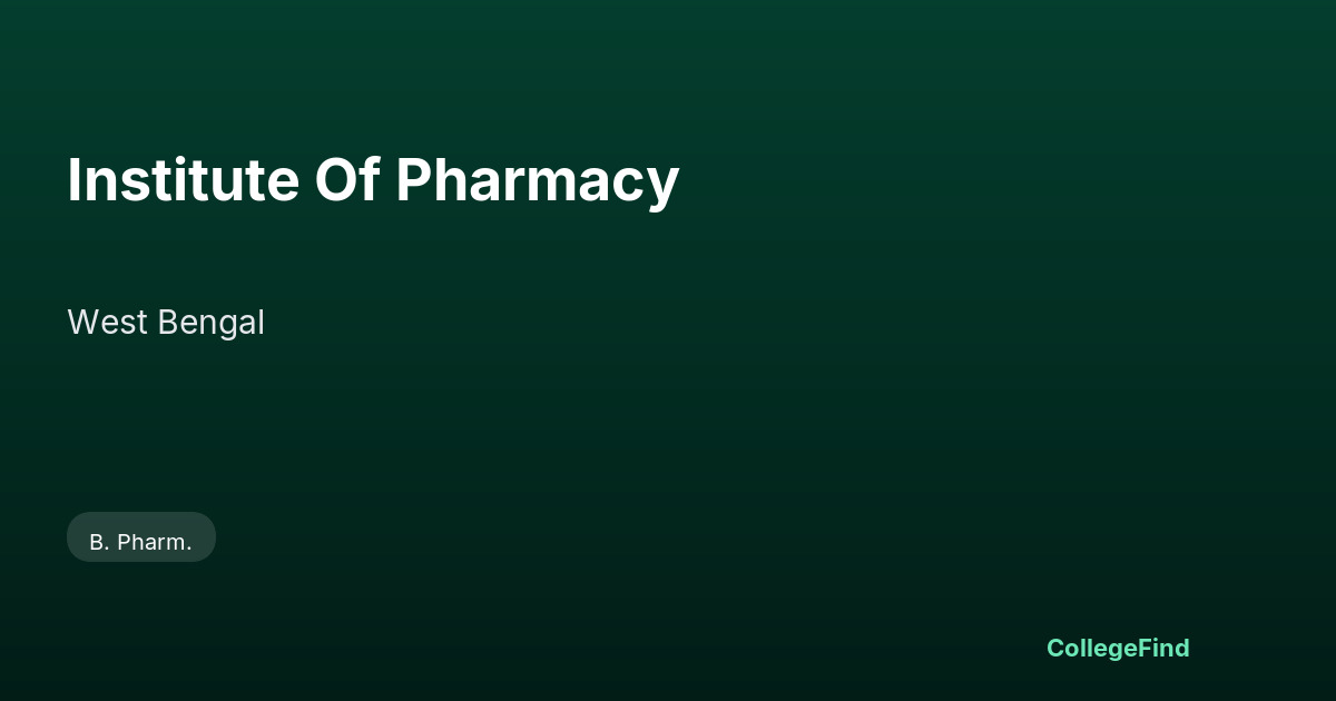 institute of pharmacy