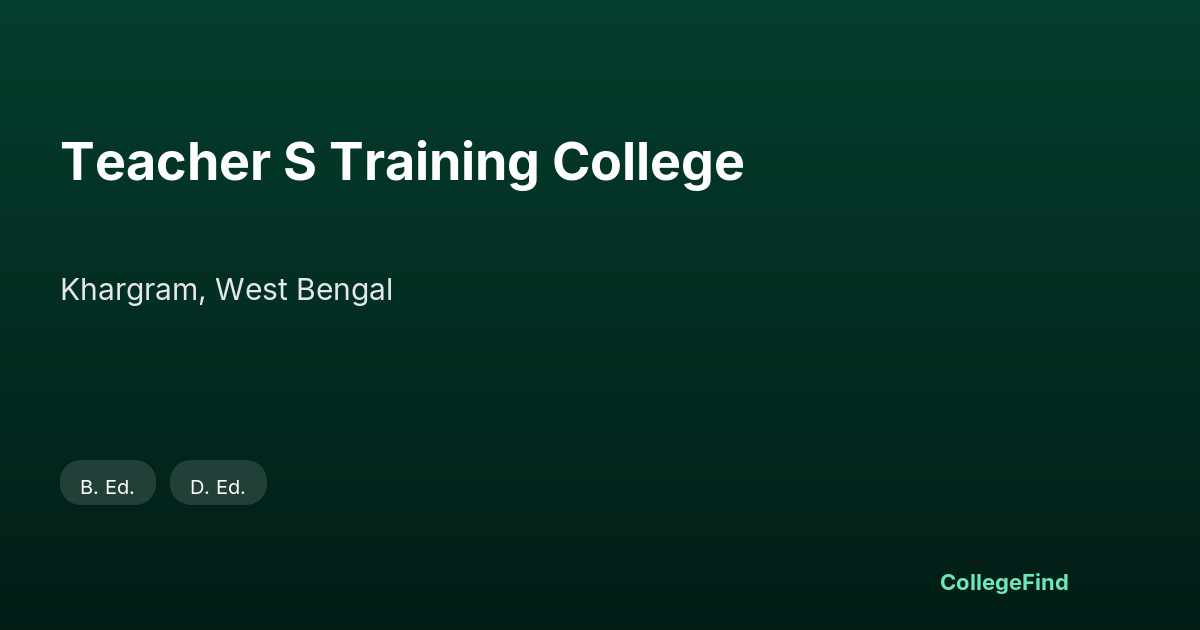 teacher s training college