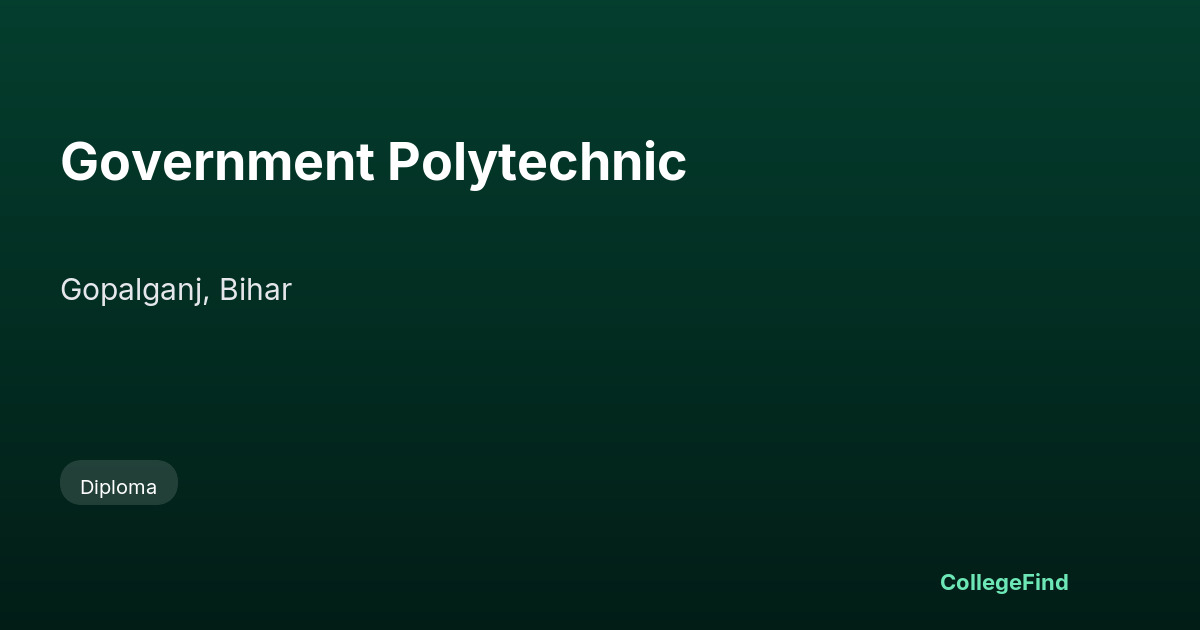 government polytechnic