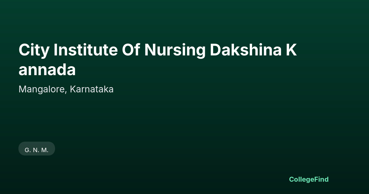 city institute of nursing dakshina kannada