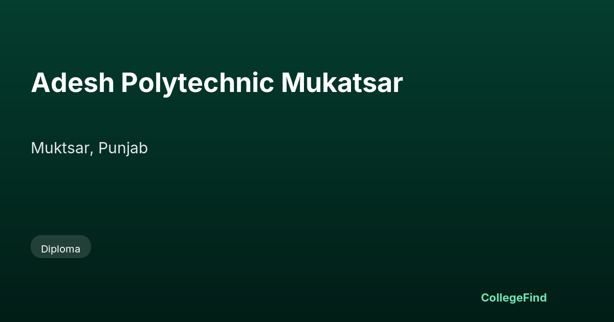 adesh polytechnic mukatsar