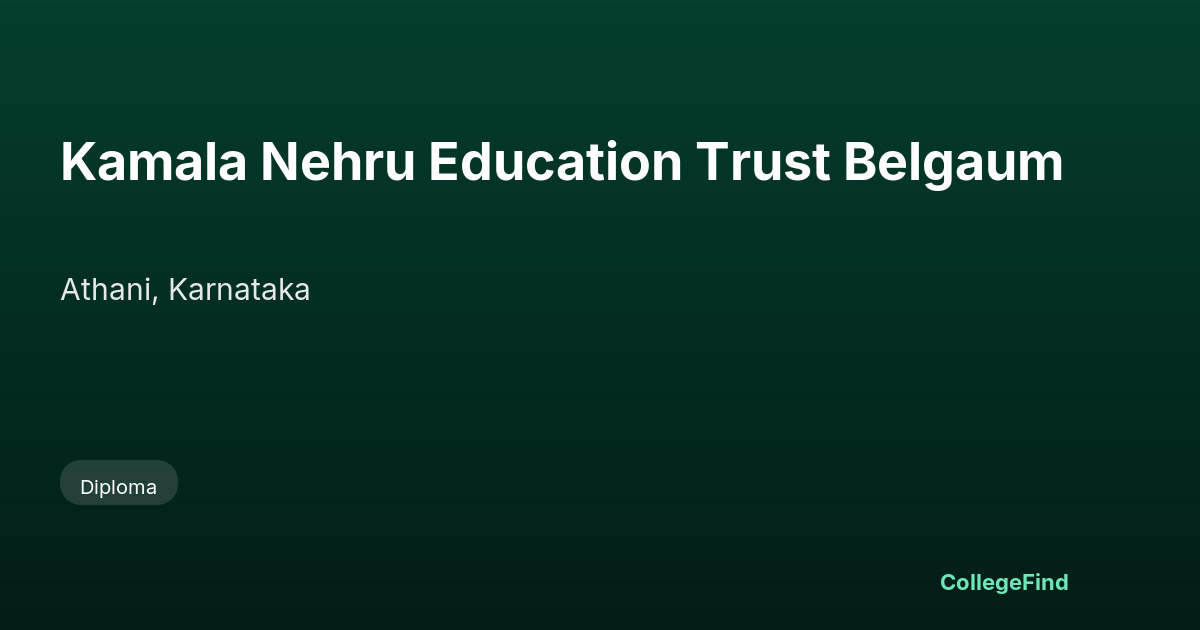 kamala nehru education trust belgaum