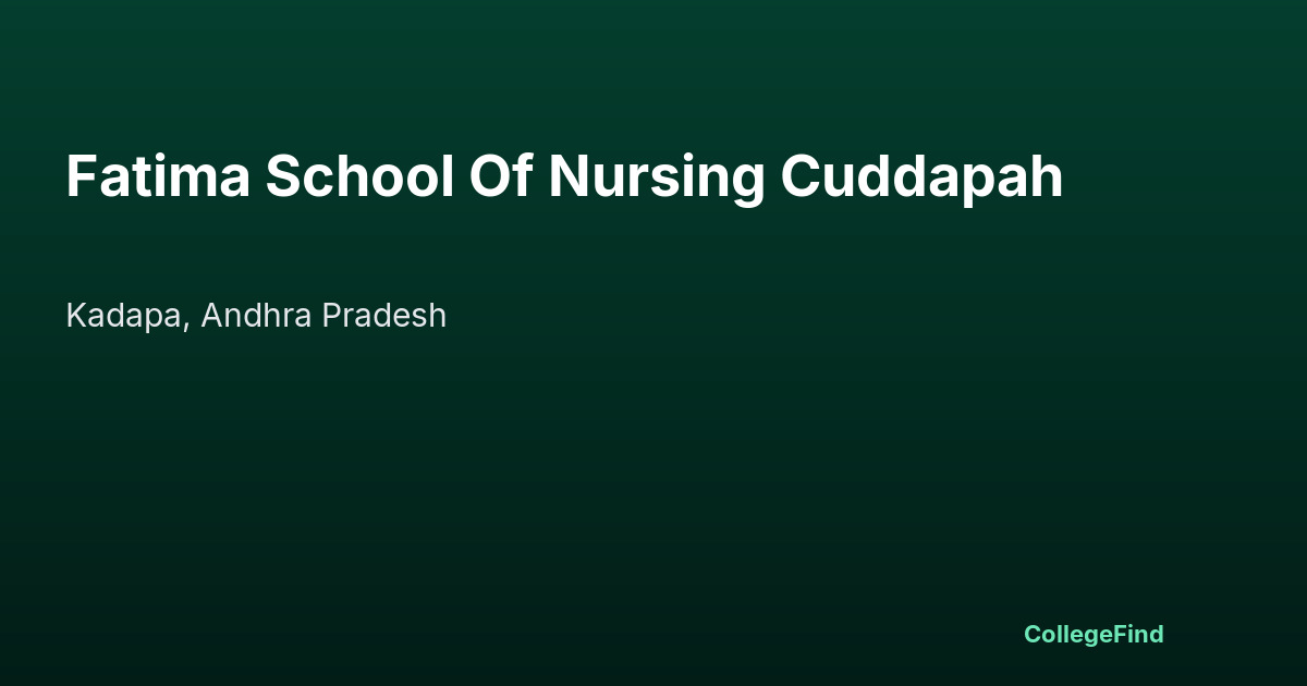 fatima school of nursing cuddapah