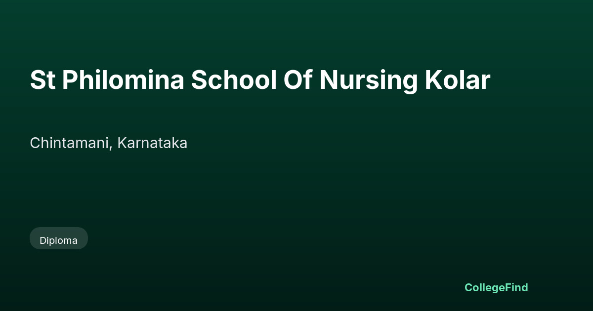 st philomina school of nursing kolar