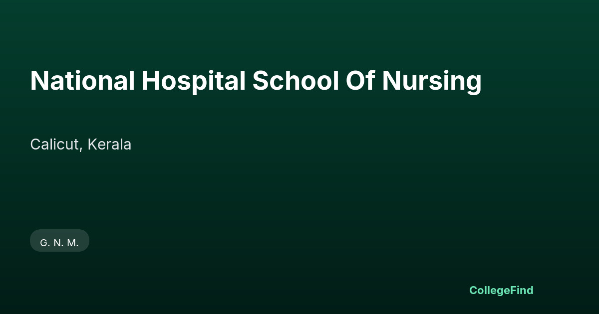 national hospital school of nursing