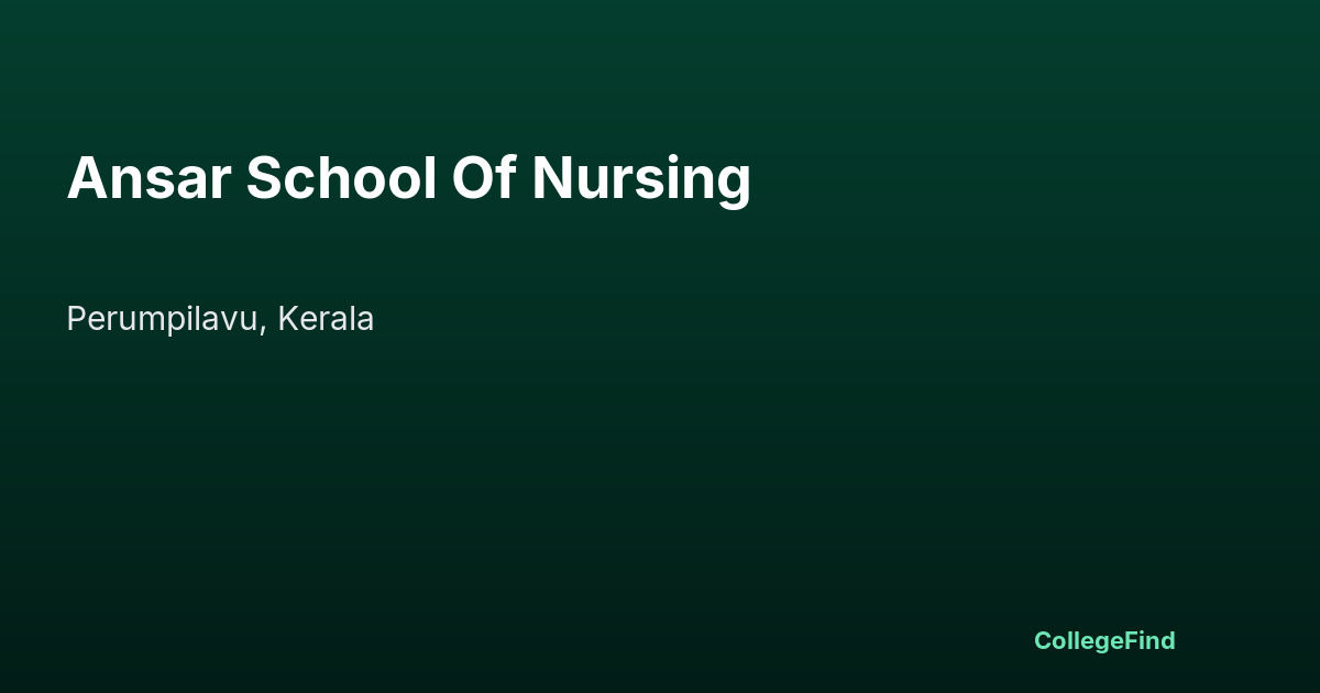 ansar school of nursing