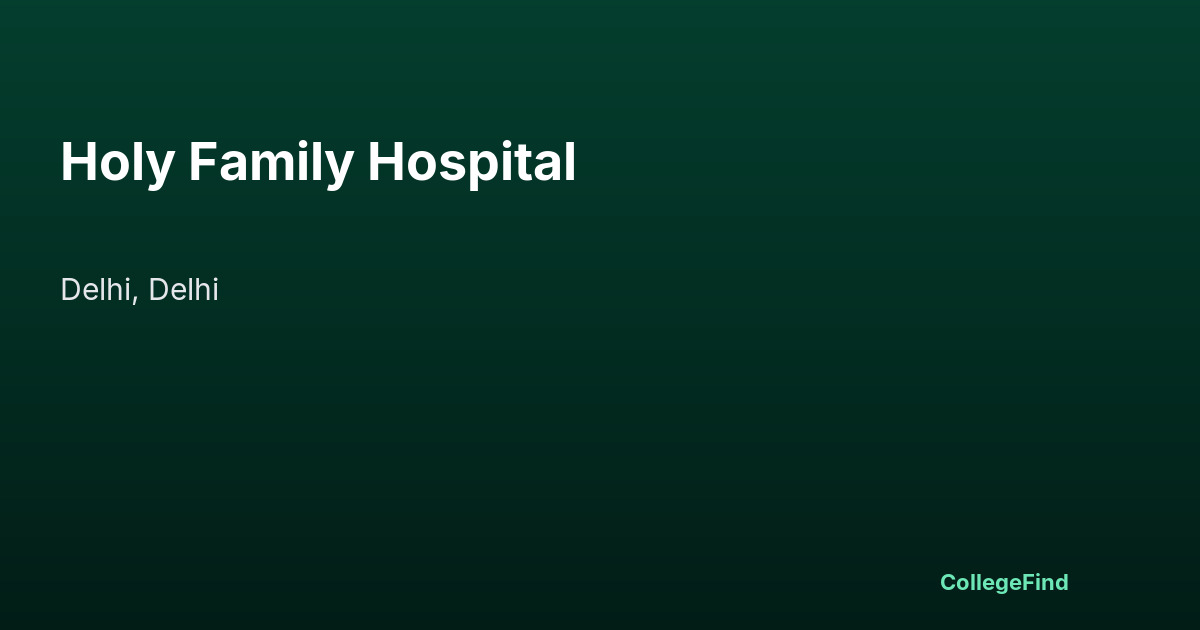holy family hospital