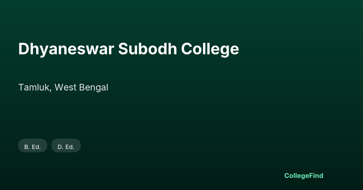 dhyaneswar subodh college