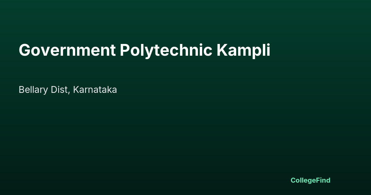 government polytechnic kampli