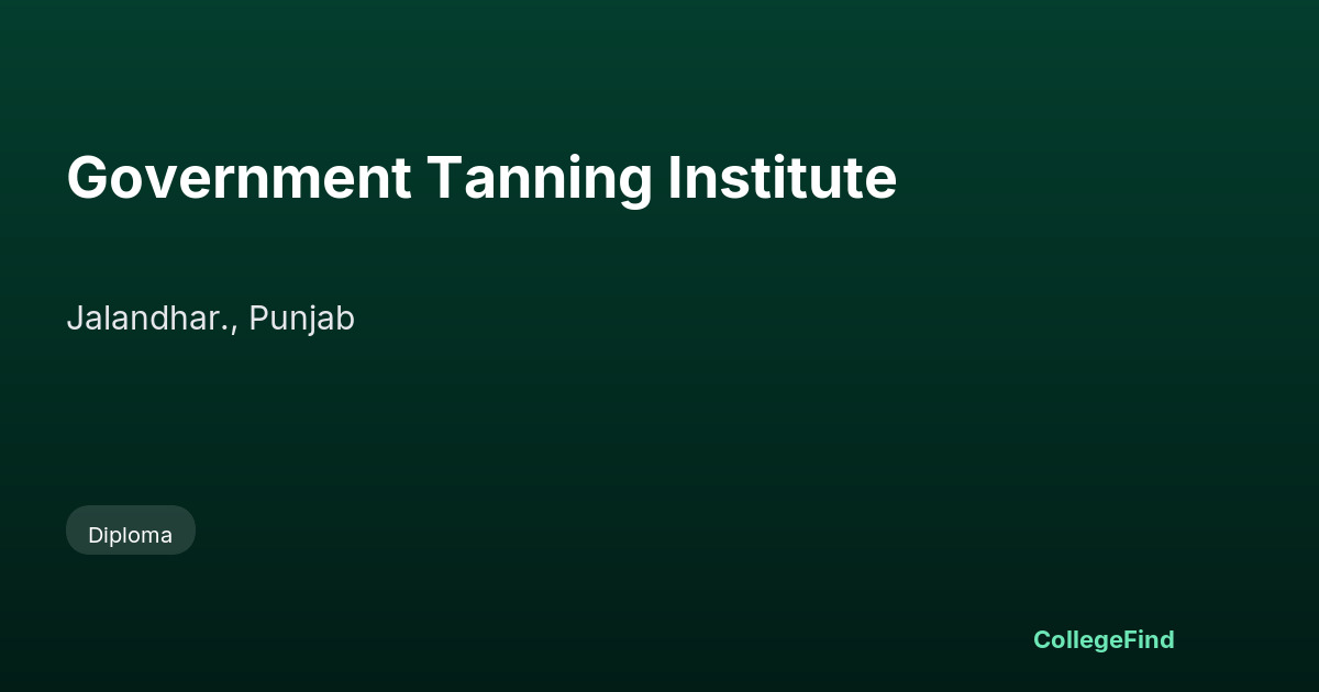 government tanning institute