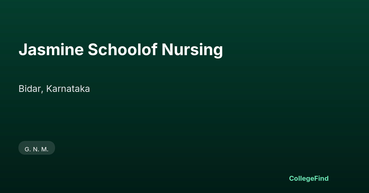 jasmine schoolof nursing
