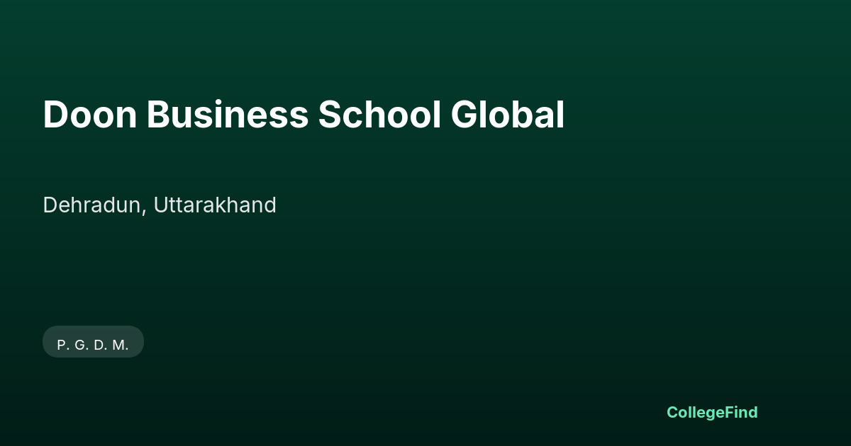 doon business school global