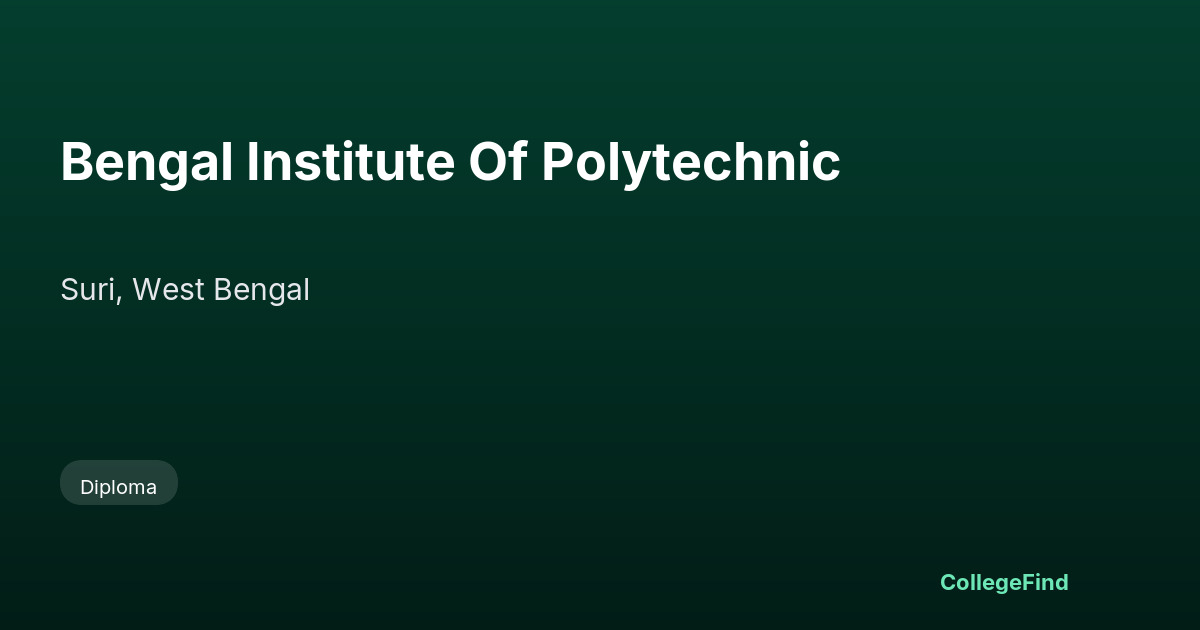 bengal institute of polytechnic