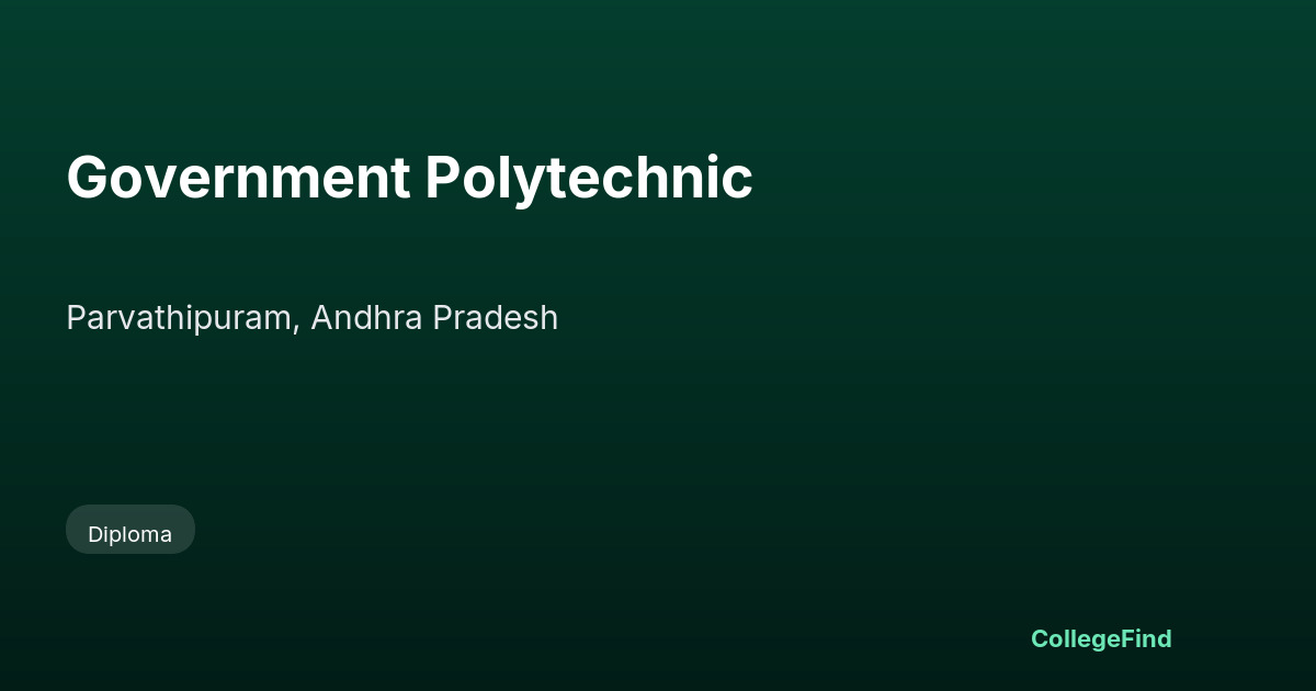 government polytechnic