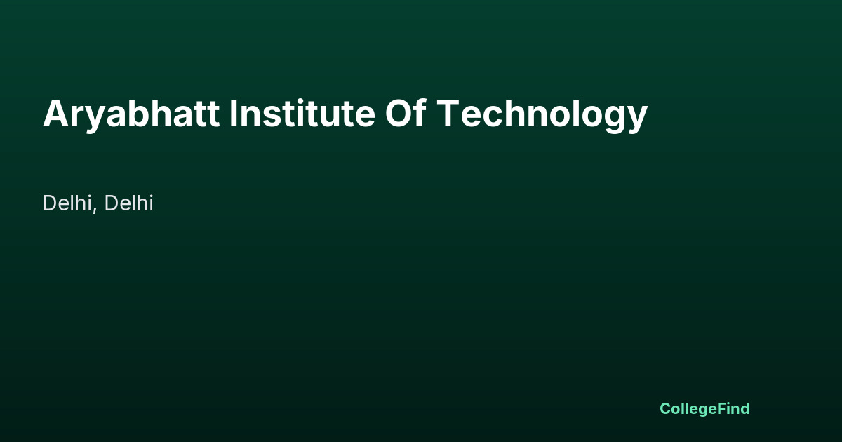 aryabhatt institute of technology