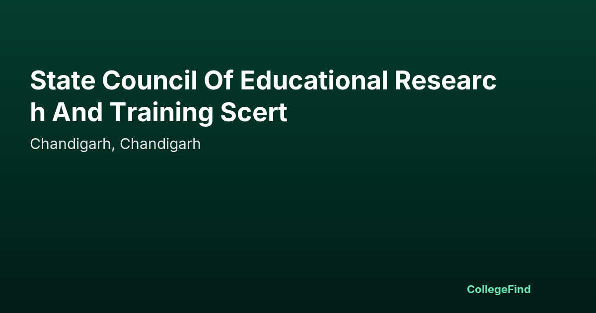 state council of educational research and training scert