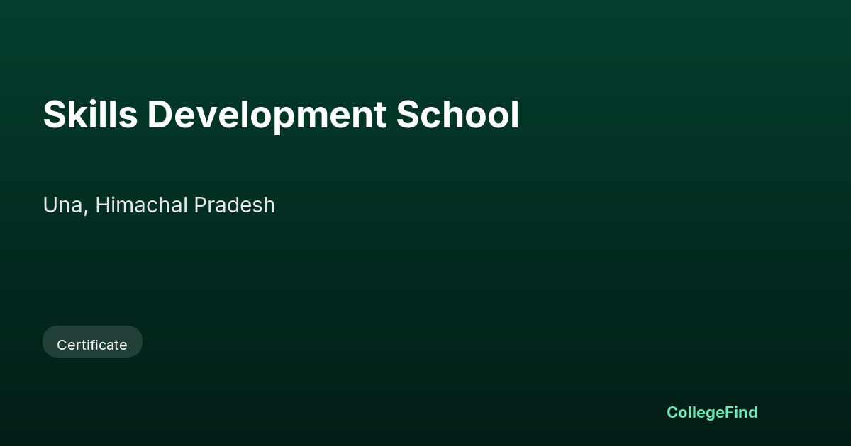 skills development school