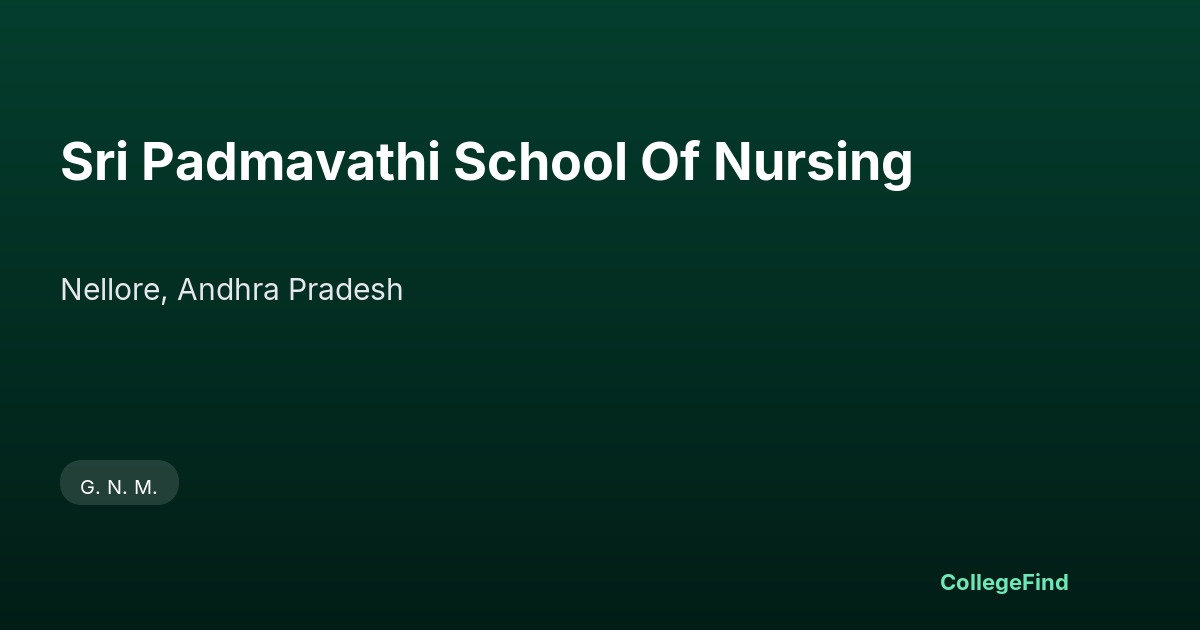 sri padmavathi school of nursing