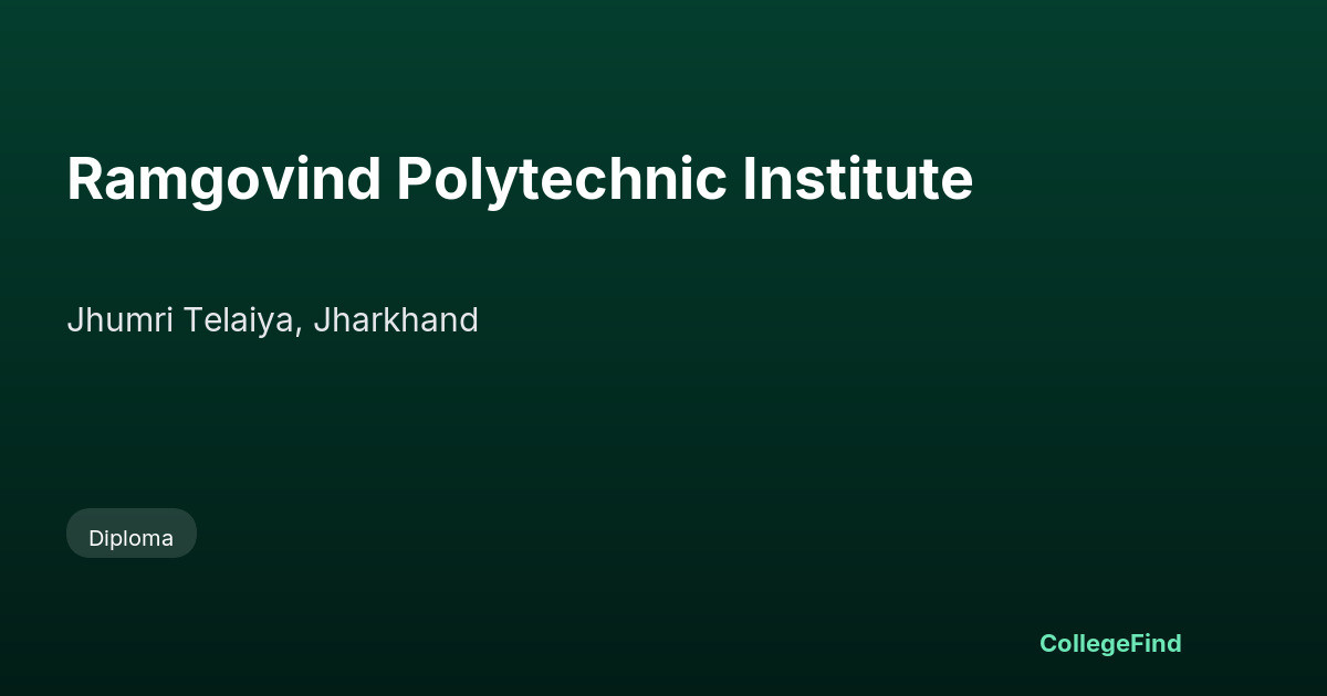 ramgovind polytechnic institute