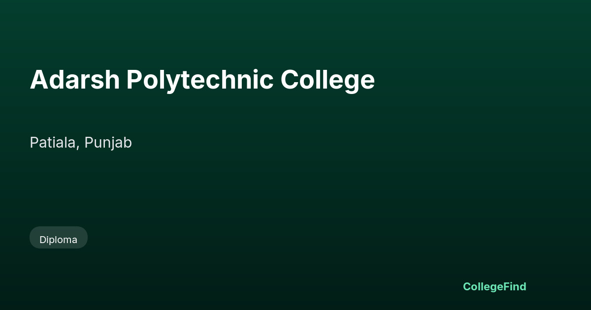 adarsh polytechnic college