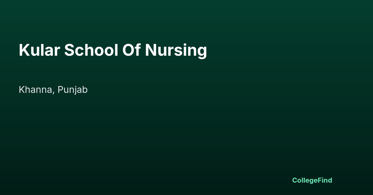 kular school of nursing