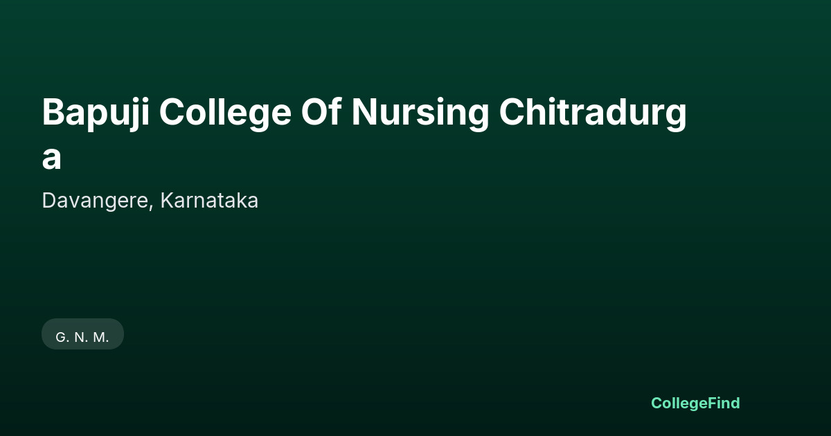 bapuji college of nursing chitradurga