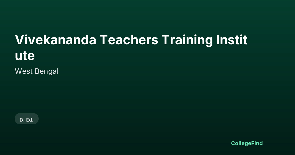 vivekananda teachers training institute