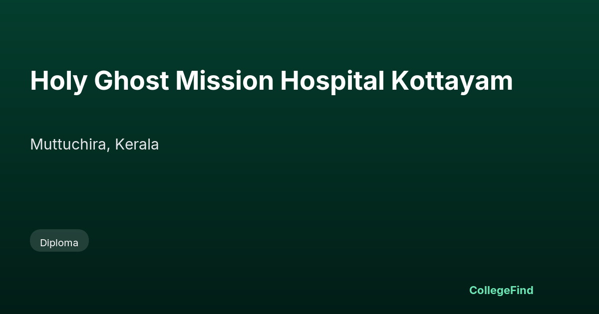 holy ghost mission hospital kottayam