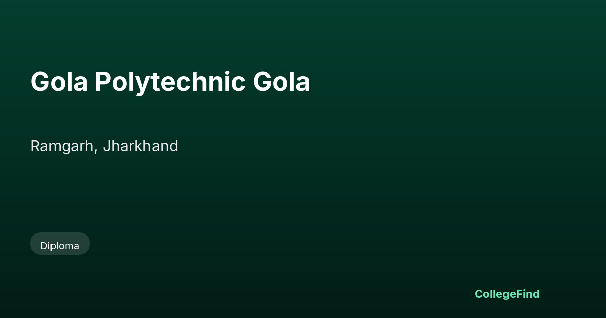 gola polytechnic gola