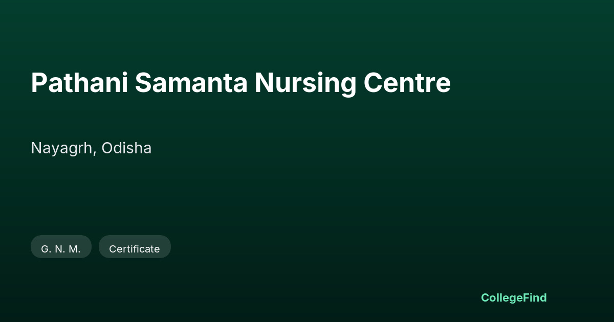 pathani samanta nursing centre