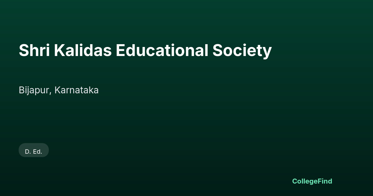 shri kalidas educational society