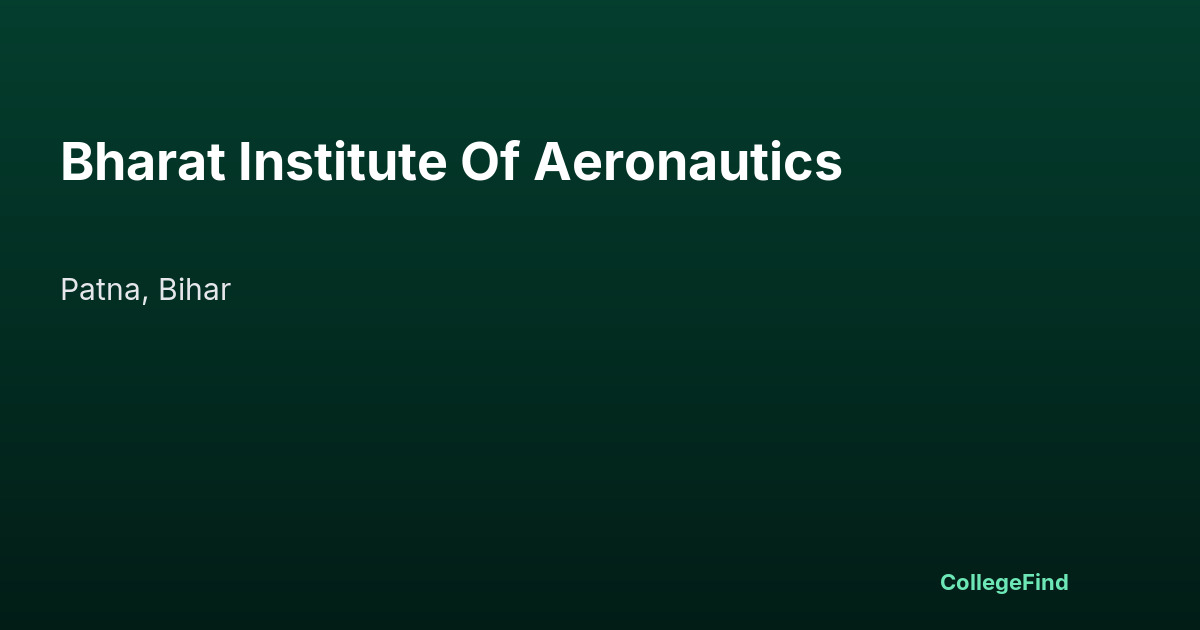bharat institute of aeronautics